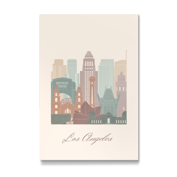 Galerie-Print "Skyline - Los Angeles Salbeigrün" 30x20 cm artboxONE