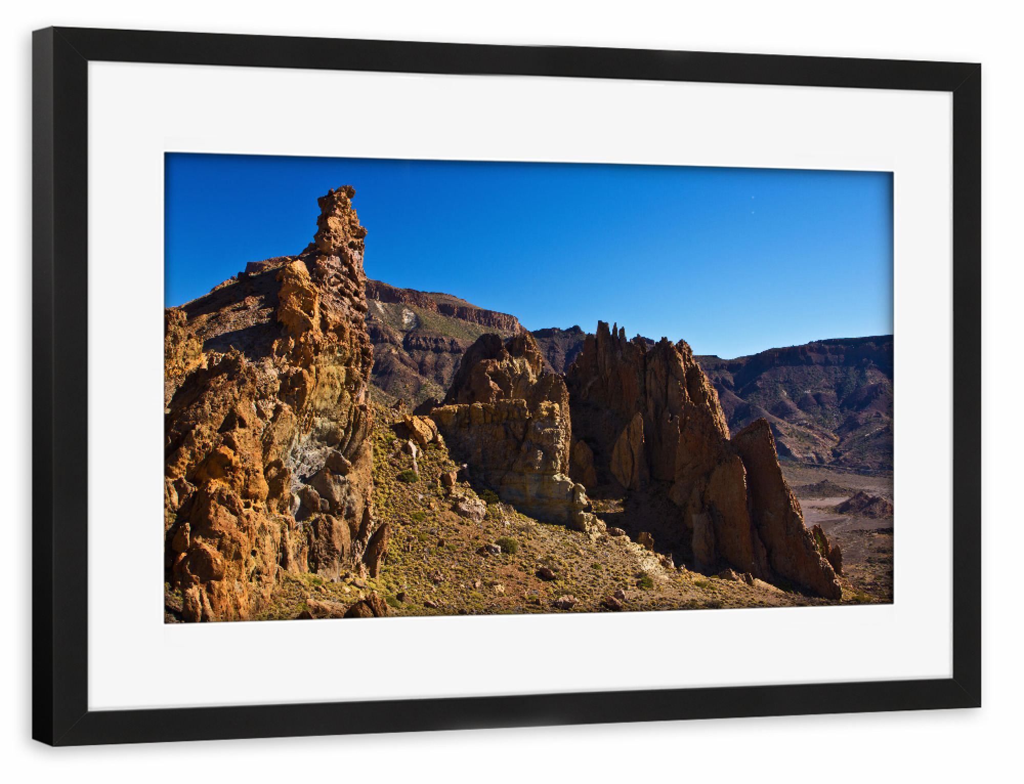 Poster mit Rahmen schwarz "Felsenlandschaft im NP Teide" artboxONE - Natur,Reise,Reise / Länder