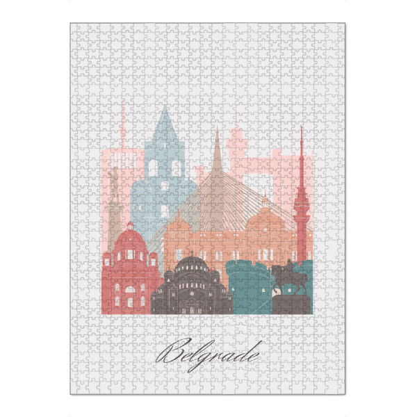 Puzzle Ravensburger "Belgrader Skyline im Pastellstil" artboxONE - Städte,Reise,Architektur,Kartografie