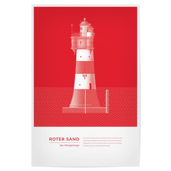 Poster "Kunter - Roter Sand Wangerooge" artboxONE - Reise,Architektur,Reise / Strand und Meer