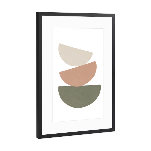 Poster mit Rahmen Schwarz (Metallic) "Ausgleich" artboxONE - Abstrakt,Geometrie - Geometrisch,Modern,Kunst,Wandkunst,Abstrakt,Trendig