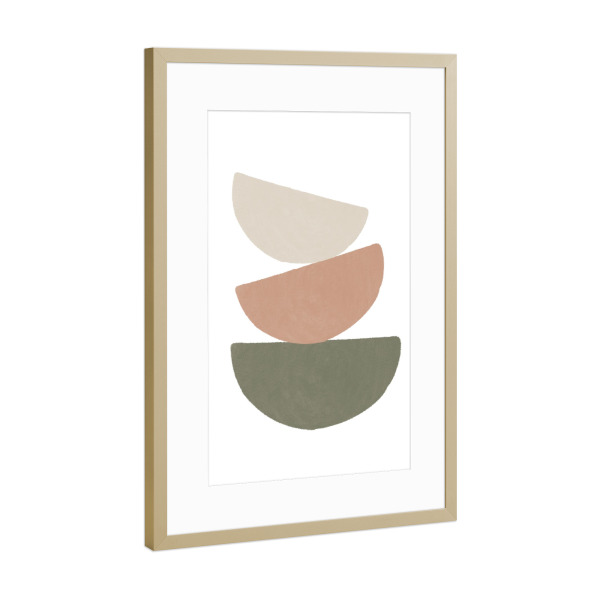 Poster mit Rahmen Gold "Ausgleich" artboxONE - Abstrakt,Geometrie - Geometrisch,Modern,Kunst,Wandkunst,Abstrakt,Trendig