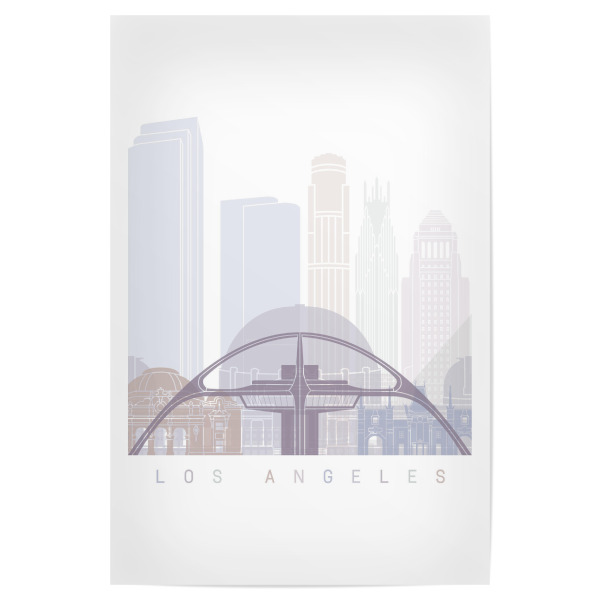 Poster "LOS ANGELES SKYLINE PASTELL-b" artboxONE - Städte,Architektur