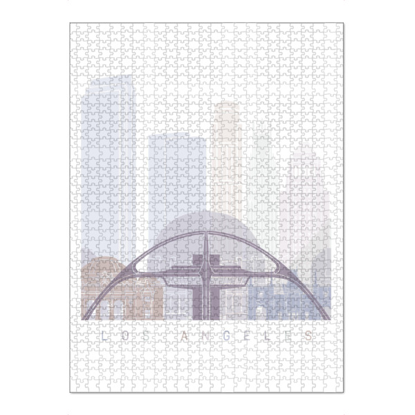 Puzzle Ravensburger "LOS ANGELES SKYLINE PASTELL-b" artboxONE - Städte,Architektur