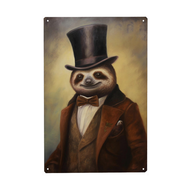 Metall Poster "Herr Faultier" artboxONE - Tiere