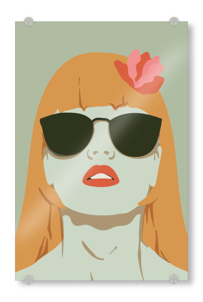 Acrylglasbild "Botanic Woman" artboxONE - Floral,Abstrakt,Für Mama - Japandi,Modern,Art,Kunstdruck,Geschenk,Einrichtung,Abstrakt,Kunst,Pflanze,Botanic