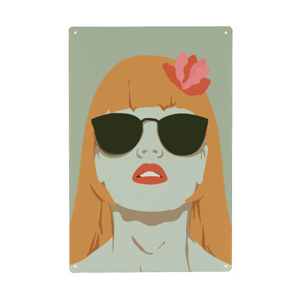 Holzbild "Botanic Woman" artboxONE - Floral,Abstrakt,Für Mama - Japandi,Modern,Art,Kunstdruck,Geschenk,Einrichtung,Abstrakt,Kunst,Pflanze,Botanic