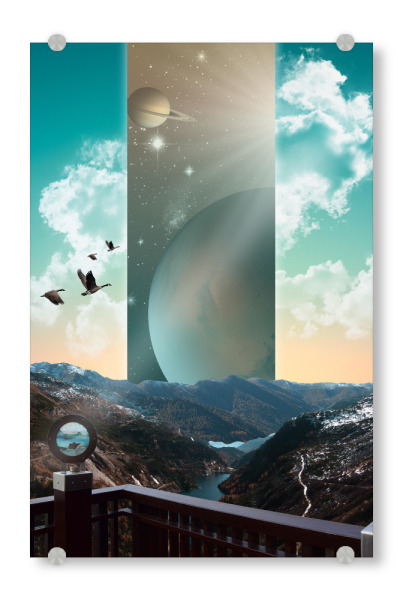 Acrylglasbild "The Sky above" artboxONE - Natur,Abstrakt,Fiktion,Galaxy