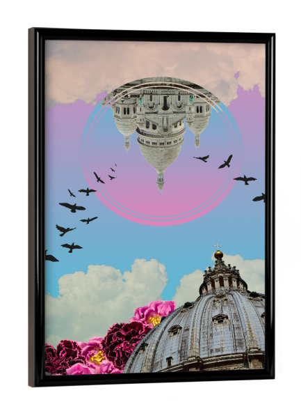 Poster mit schwarzem Rahmen "Paris or Rome" artboxONE - Abstrakt,Architektur,Städte / Paris,Städte / Rom,Fiktion