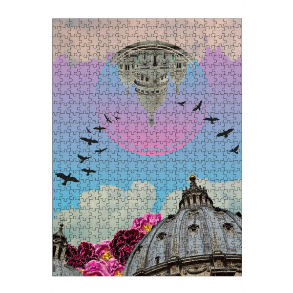 Puzzle Ravensburger "Paris or Rome" artboxONE - Abstrakt,Architektur,Städte / Paris,Städte / Rom,Fiktion