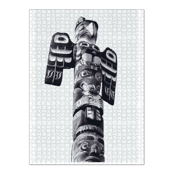 Puzzle Ravensburger "Totem Pole @ Victoria" artboxONE - Reise,Schwarzweiß,Reise / Länder