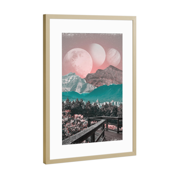 Poster mit Rahmen Gold "Beyond all expectations" artboxONE - Städte,Natur,Reise / Länder,Fiktion