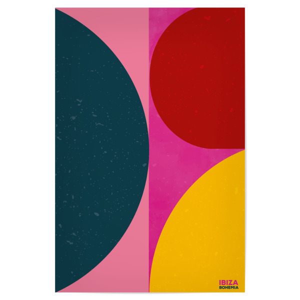 Poster 30x20 cm "IBIZA LOVE - LUNA" artboxONE - Abstrakt,Geometrie - Japandi,Modern,Art,Ibiza,Kunstdruck,Einrichtung,Abstrakt,Kunst,Formen,Geometrie