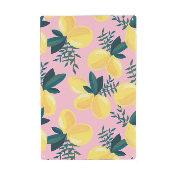 Holzbild "Frühlingszitronen" artboxONE - Essen & Trinken / Obst & Gemüse - Frühling,Zitrone,Sommer,Malerei,Italien,Obst,Saft,Tropisch