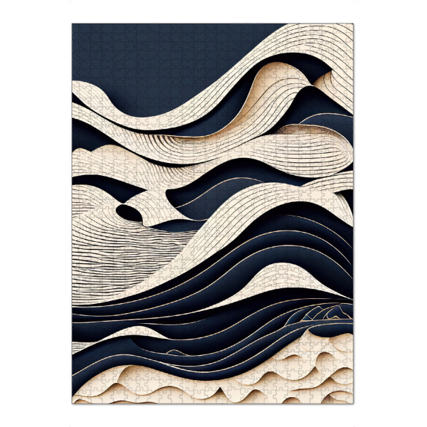 Puzzle Ravensburger "Minimale abstrakte Wellen" artboxONE - Abstrakt
