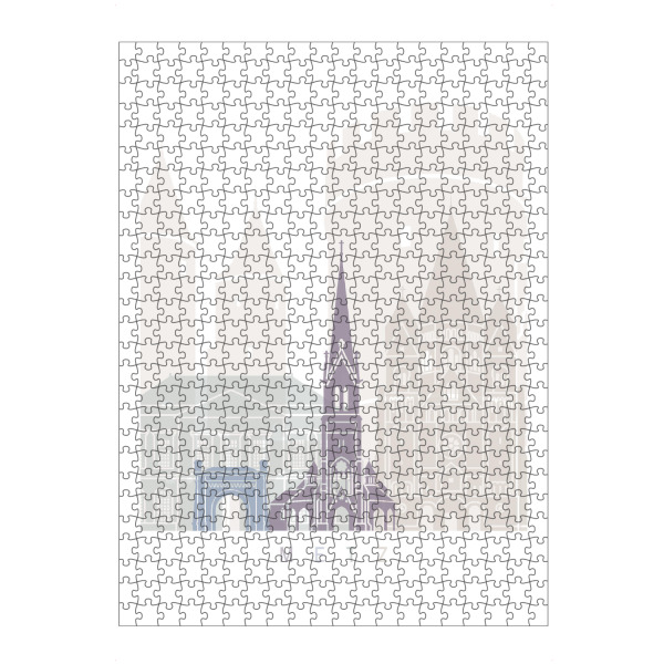 Puzzle Ravensburger "METZ SKYLINE PASTELL" artboxONE - Städte,Architektur