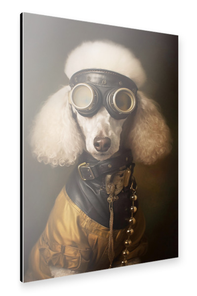 Alu-Dibond "Luxus Steampunk Pudel" 30x20 cm artboxONE
