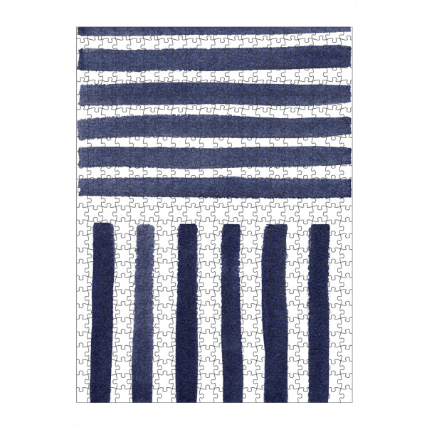 Puzzle Ravensburger "Zebra Stripes blau" artboxONE - Natur,Tiere,Abstrakt,Geometrie,Fashion