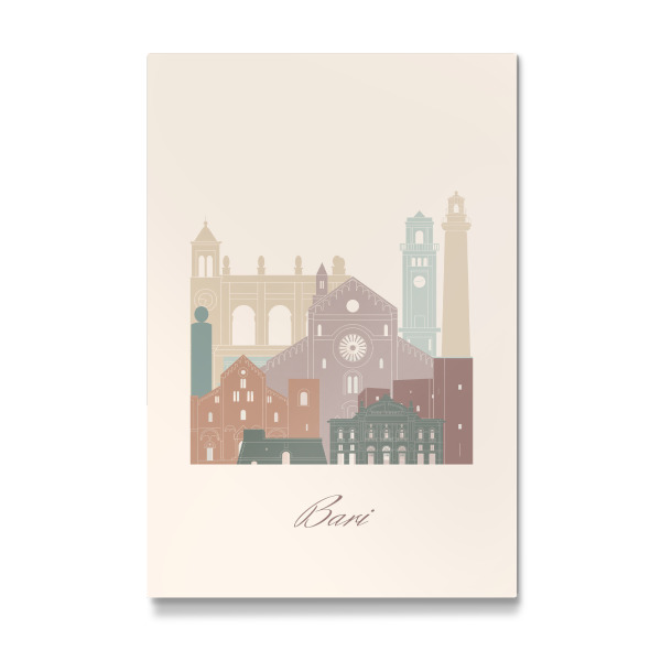 Galerie-Print "Skyline von Bari - Salbeigrün" 30x20 cm artboxONE