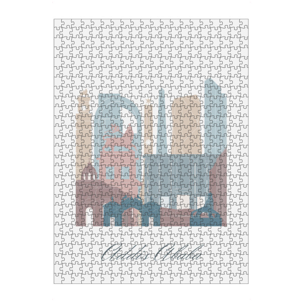 Puzzle Ravensburger "Skyline von Addis Abeba - Erdtöne" artboxONE - Städte,Reise,Architektur,Kartografie