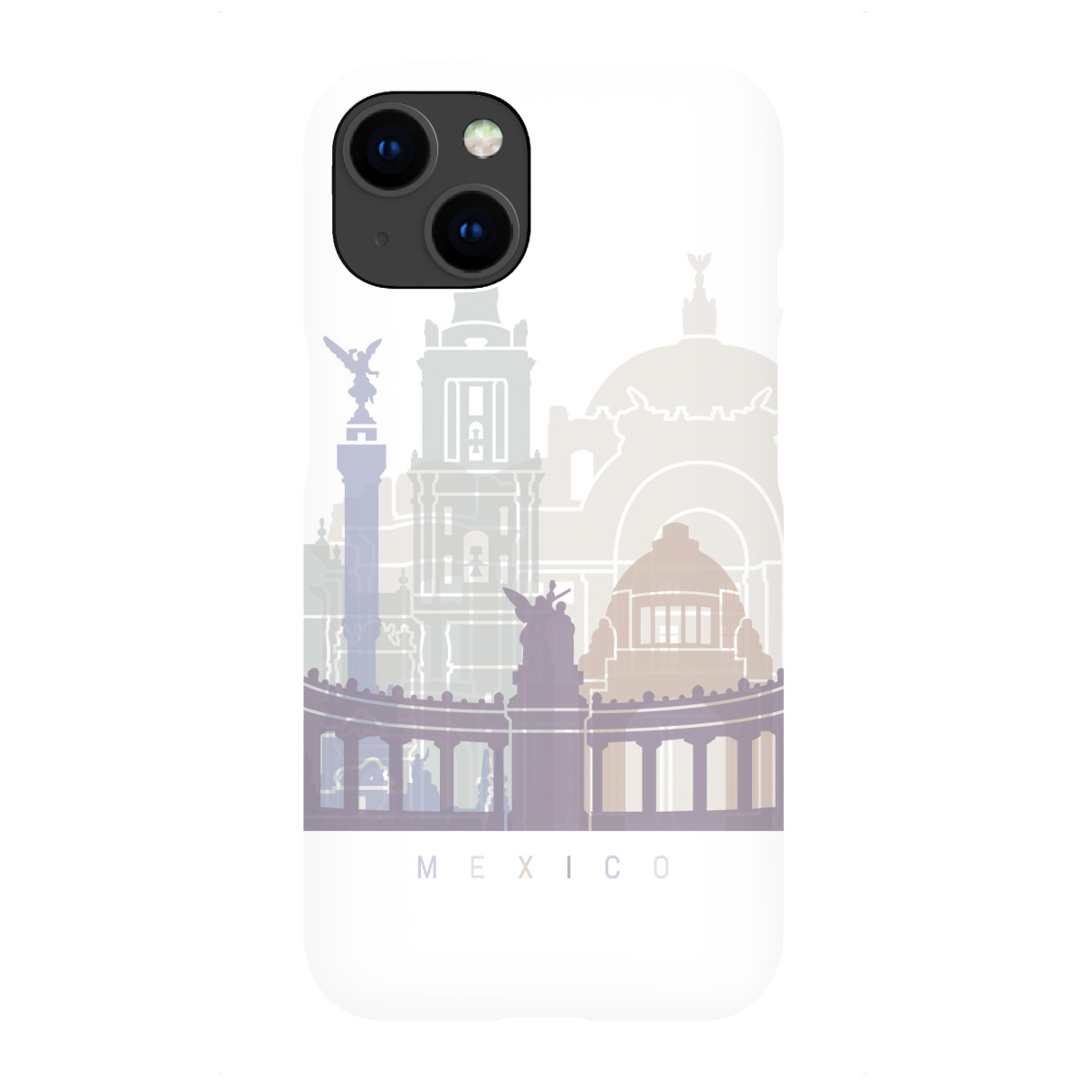 "MEXIKO SKYLINE PASTELL"für iPhone - Premium-Case Handyhülle artboxONE