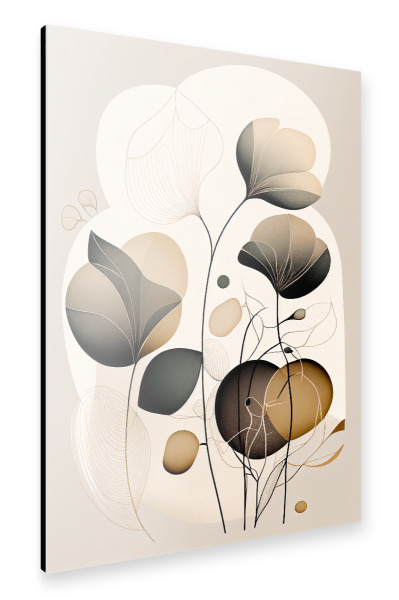 Alu-Dibond "Abstrakte botanische Zeichnung" 30x20 cm artboxONE