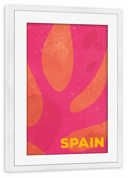Poster mit Rahmen weiß "IBIZA LOVE - FOURTH" artboxONE - Abstrakt - Japandi,Modern,Art,Ibiza,Kunstdruck,Geschenk,Einrichtung,Abstrakt,Kunst