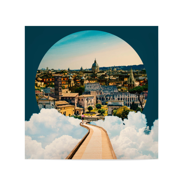Poster 20x20 cm "All roads lead to Rome" artboxONE - Abstrakt,Architektur,Städte / Rom
