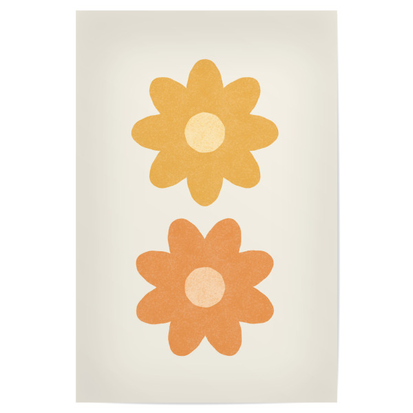 Poster 30x20 cm "Gelb-orange Blüten" artboxONE - Floral