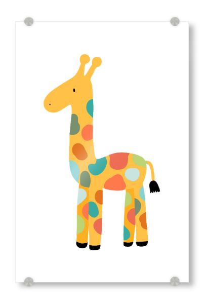 Acrylglasbild "Bunte Giraffe" artboxONE - Für Kinder,Tiere