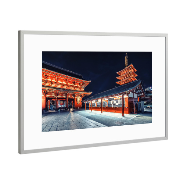 Poster mit Rahmen Silber "Senso Ji" artboxONE - Städte,Reise,Architektur,Reise / Asien,Städte / Tokio