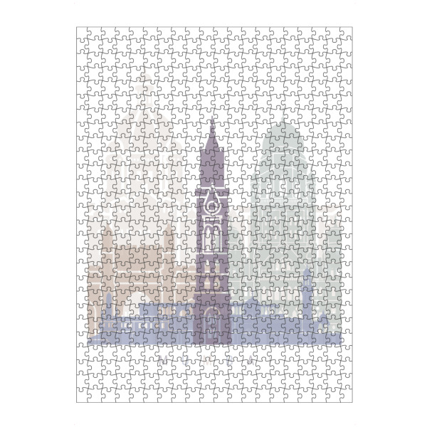 artboxONE Puzzle "MUMBAI-SKYLINE-PASTELL" artboxONE - Städte,Architektur