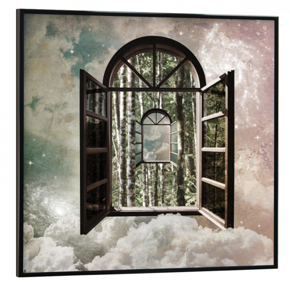 Poster mit schwarzem Rahmen 30x30 cm "The trees and the wood" artboxONE - Natur,Abstrakt,Fiktion