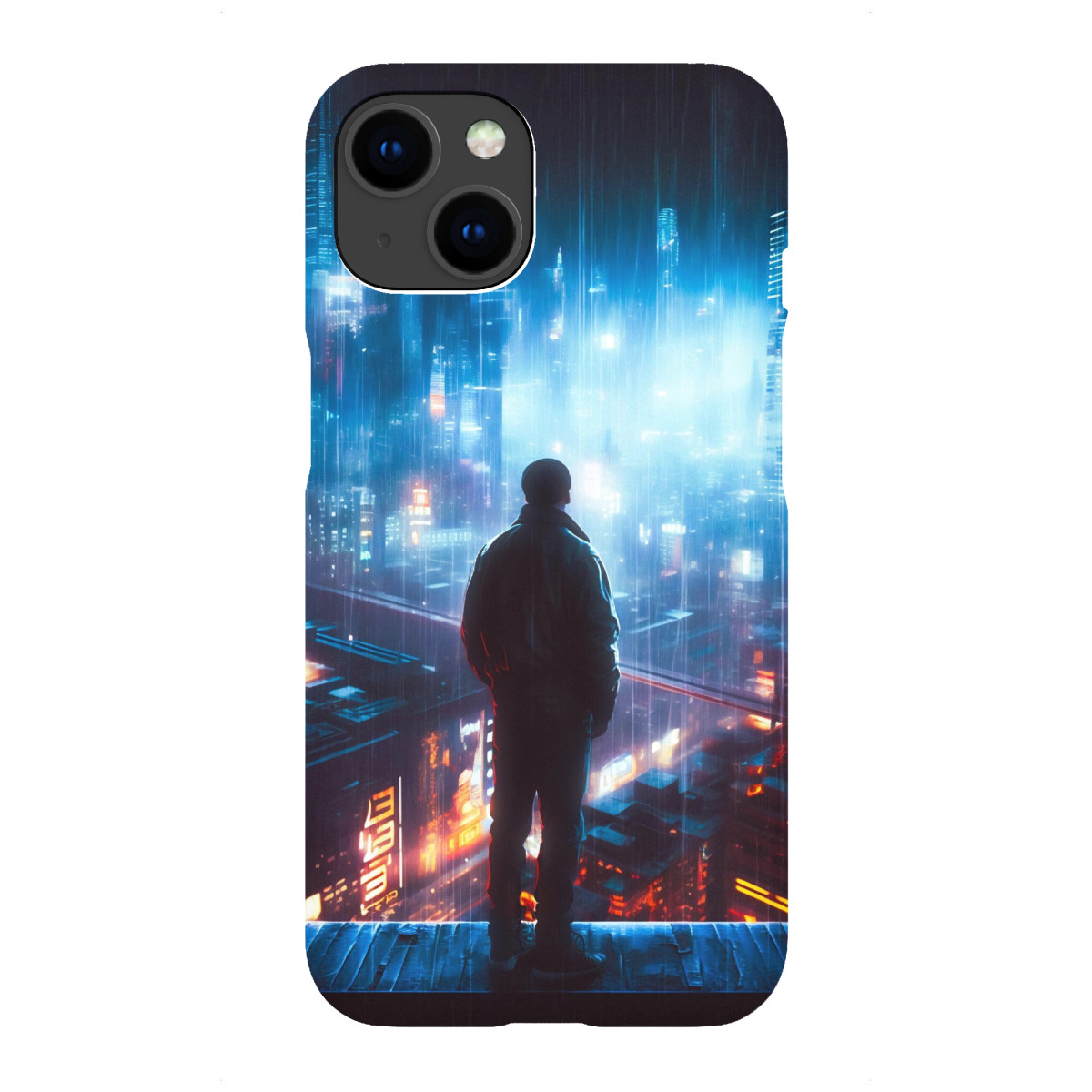 iPhone "Ein Cyberpunk-Superheld" Premium-Case Handyhülle artboxONE