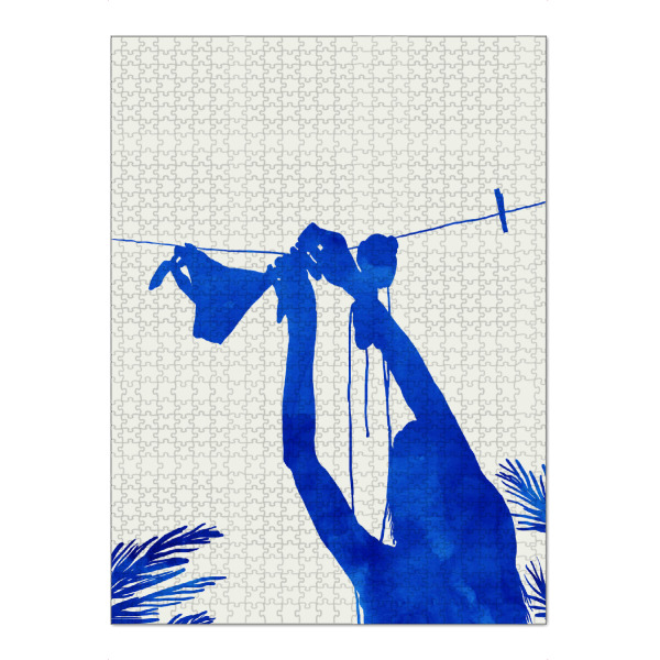 Puzzle Ravensburger "Blauer Akt Vacay" artboxONE - Menschen