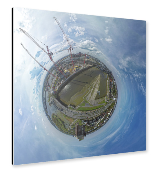 Alu-Dibond "Elbtower-Hamburg, NO, 2023-April" 30x30 cm artboxONE