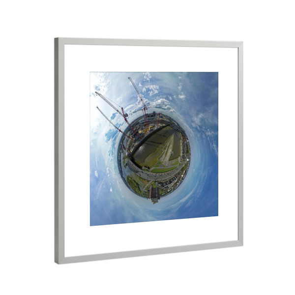 Poster mit Rahmen Silber "Elbtower-Hamburg, NO, 2023-April" artboxONE - Städte,Städte / Hamburg,Reise,Architektur,Reise / Strand und Meer