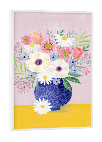 Poster mit weißem Rahmen "Blumen in Vase" artboxONE - Floral,Liebe,Für Mama