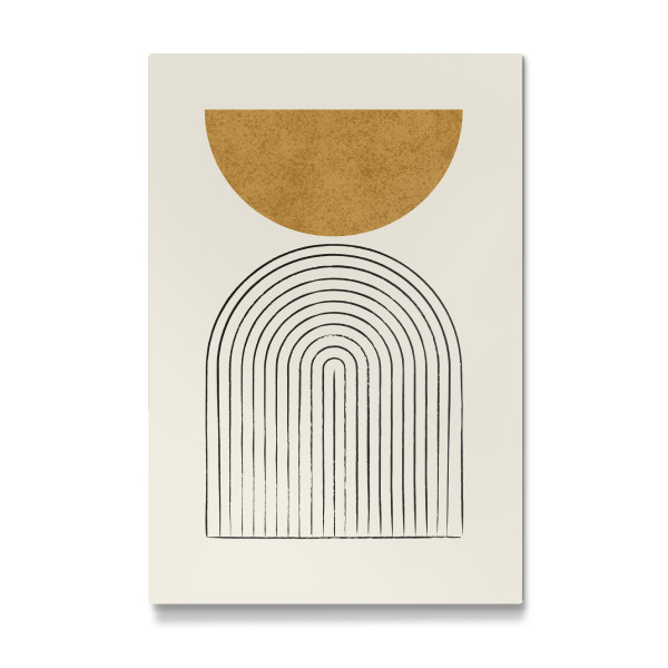 Galerie-Print "Mid-Century Modern Arch B - Gold" 30x20 cm artboxONE