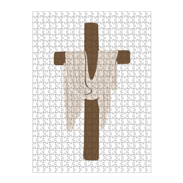 artboxONE Puzzle "Abstrakte Jesus Kreuzkunst" artboxONE - Abstrakt