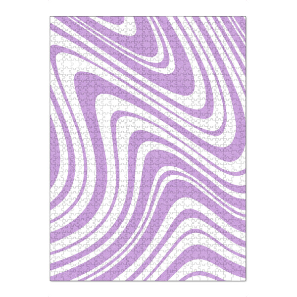 Puzzle Ravensburger "Retro Strudel - lila" artboxONE - Abstrakt - Lila,Strudel,Groovig,Vintage,Retro,Muster,Abstrakt - Bild lila