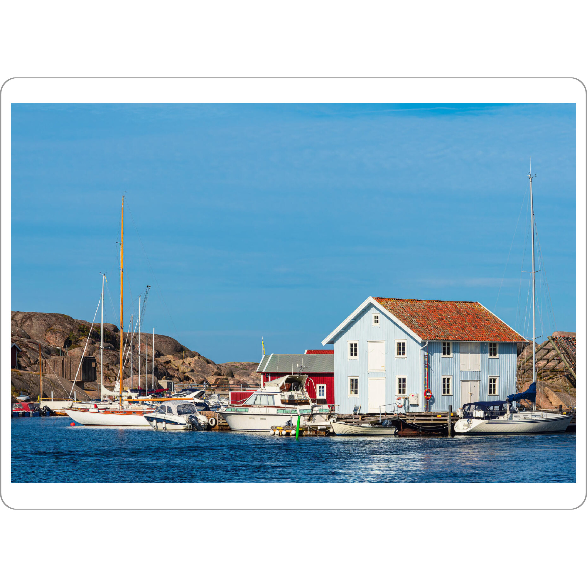 Tischset "Haus, Felsen, Boot, Meer" artboxONE - Natur,Reise,Architektur,Reise / Strand und Meer,Reise / Länder