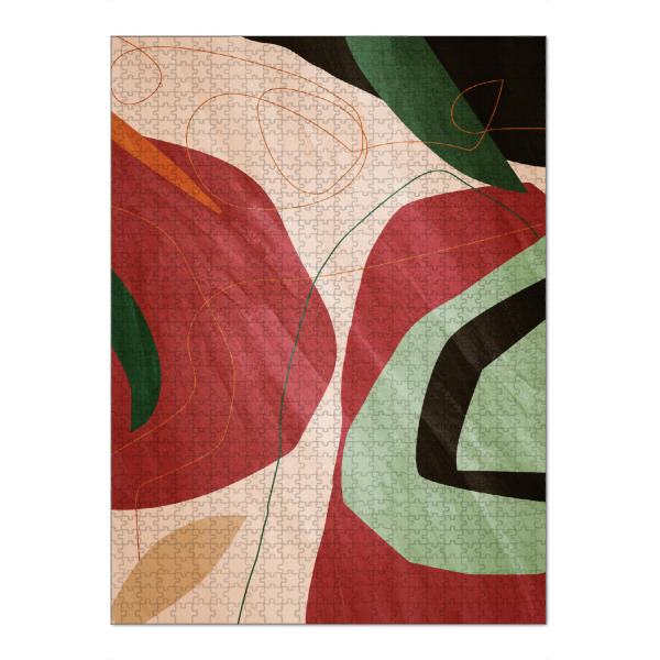 Puzzle Ravensburger "Spring and shapes" artboxONE - Abstrakt,Geometrie