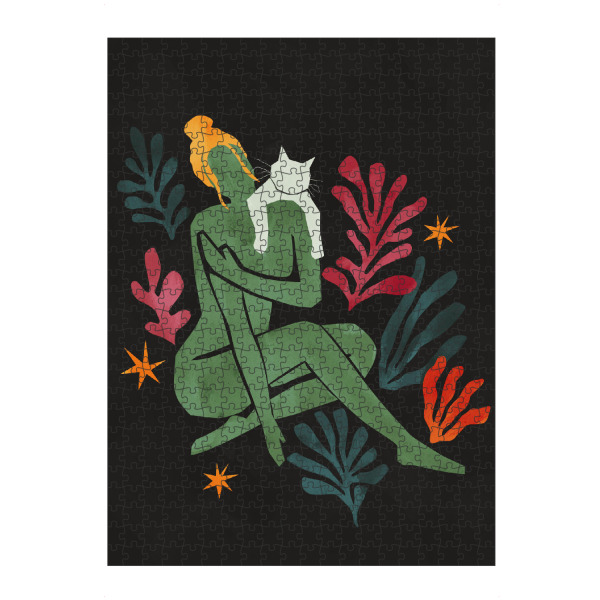 artboxONE Puzzle "Spring day with a cat" artboxONE - Floral,Tiere,Abstrakt