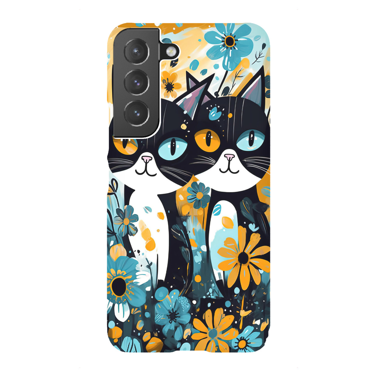 Samsung Galaxy "Schwarzes Katzenpaar" Premium-Case Handyhülle artboxONE