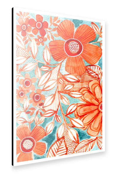 Alu-Dibond "Susan Black-Botanical Garden Aqua" 30x20 cm artboxONE
