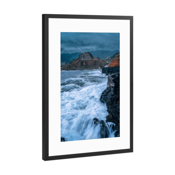 Poster mit Rahmen Schwarz (Metallic) "Porto do Cruz - Madeira" artboxONE - Natur,Reise,Reise / Länder