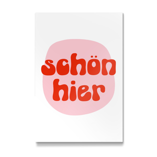 Galerie-Print "Schön hier - Rosarot" 30x20 cm artboxONE