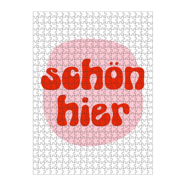 Puzzle Ravensburger "Schön hier - Rosarot" artboxONE - Typografie,Abstrakt