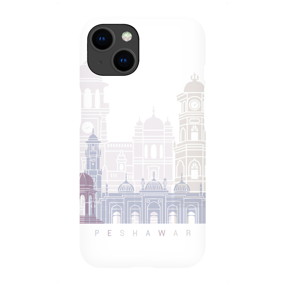 "PESHAWAR-SKYLINE-PASTELL"für iPhone - Premium-Case Handyhülle artboxONE